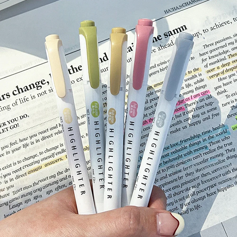Pastel Highlighter Set Double Ended - Surligneurs Pastel de couleurs à double