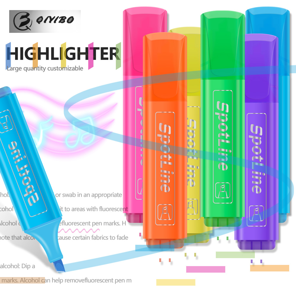 Pastel Highlighter Set Double Ended - 4/6 pièces/ensemble Pastel plat simple tête