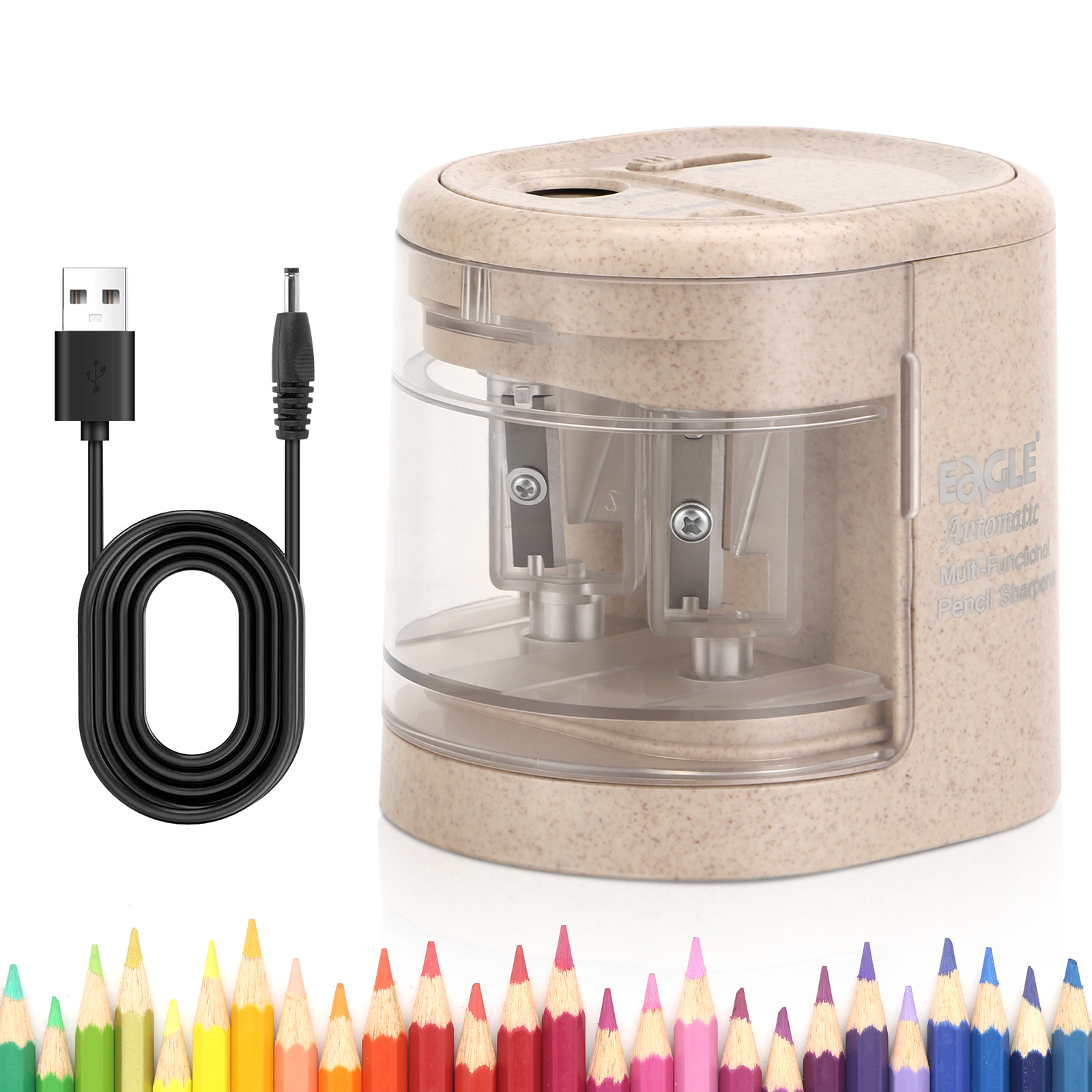 Electric Pencil Sharpener Usb - Taille-crayon électrique automatique EAGLE, affûtage rapide