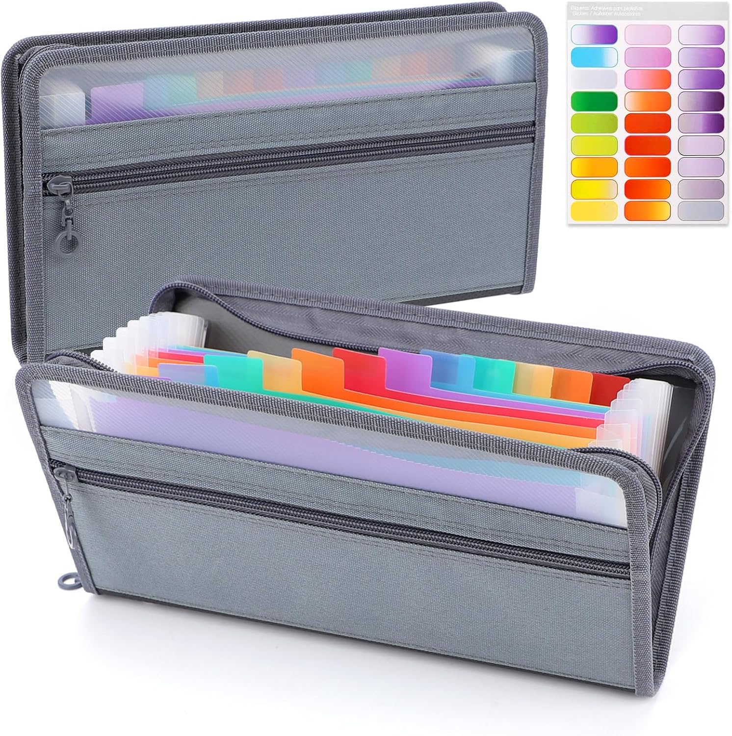 Expandable Accordion File Folder 13 Pockets - Petit organiseur de documents A6 en
