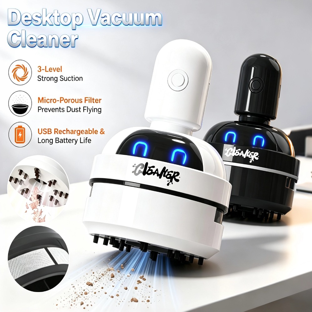 Mini Desktop Vacuum Cleaner For Eraser Dust - Mini aspirateur de bureau portable sans