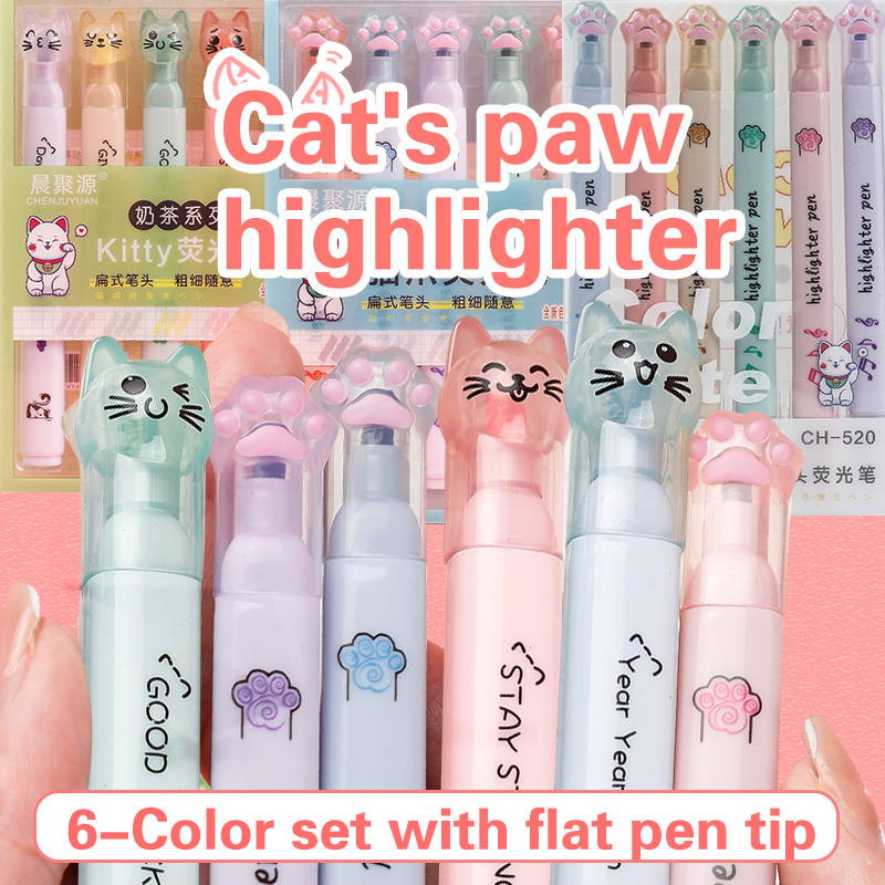 Pastel Highlighter Set Double Ended - Surligneurs de couleur Pastel griffe de