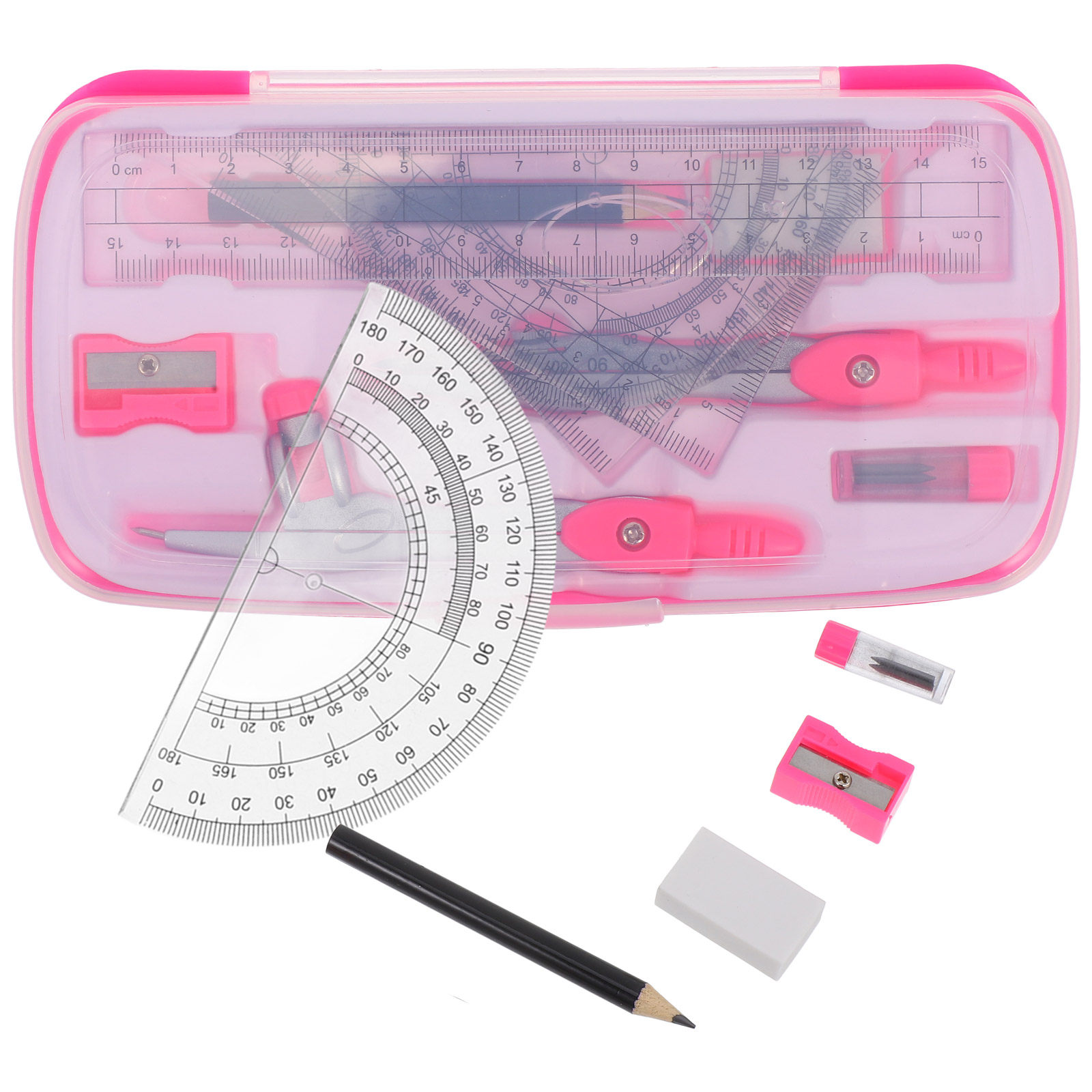 Math Geometry Set With Compass - 1 Ensemble de compas léger et
