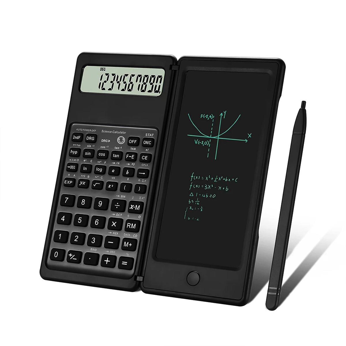 Scientific Calculator For Secondary School - Calculatrice scientifique avec tablette d'écriture pliable,