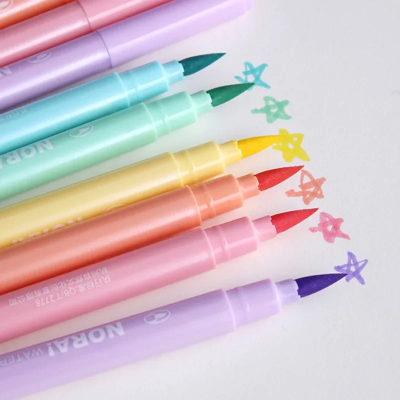 Stylos surligneurs à brosse po - Pastel Highlighter Set Double Ended avis et prix