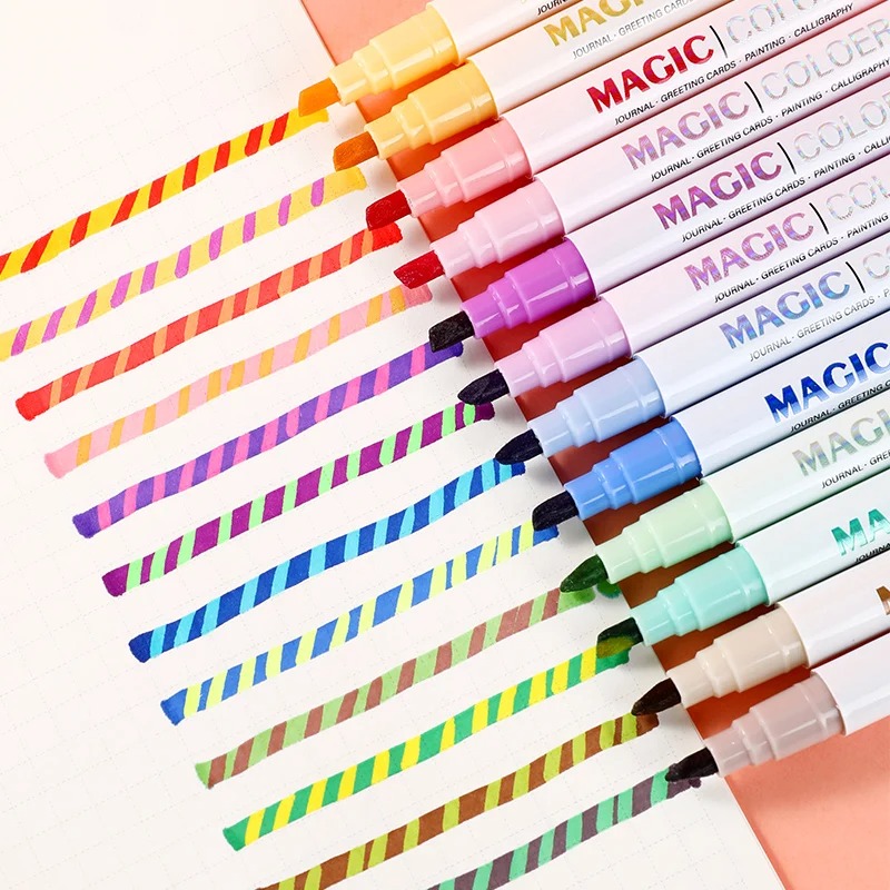 Ensemble de 12 surligneurs mag - Pastel Highlighter Set Double Ended avis et prix