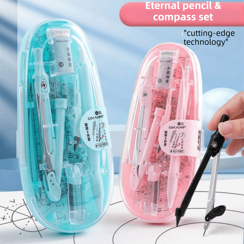 Kit de géométrie mathématique  - Math Geometry Set With Compass avis et prix