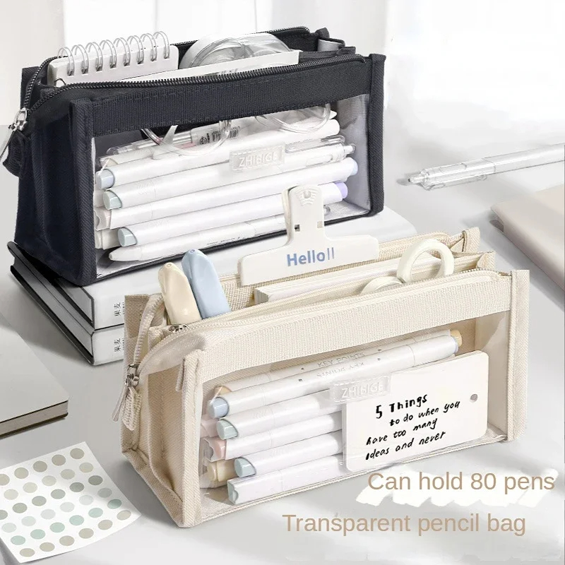 Sac à crayons de grande capaci - Aesthetic Large Pencil Case Pouch avis et prix