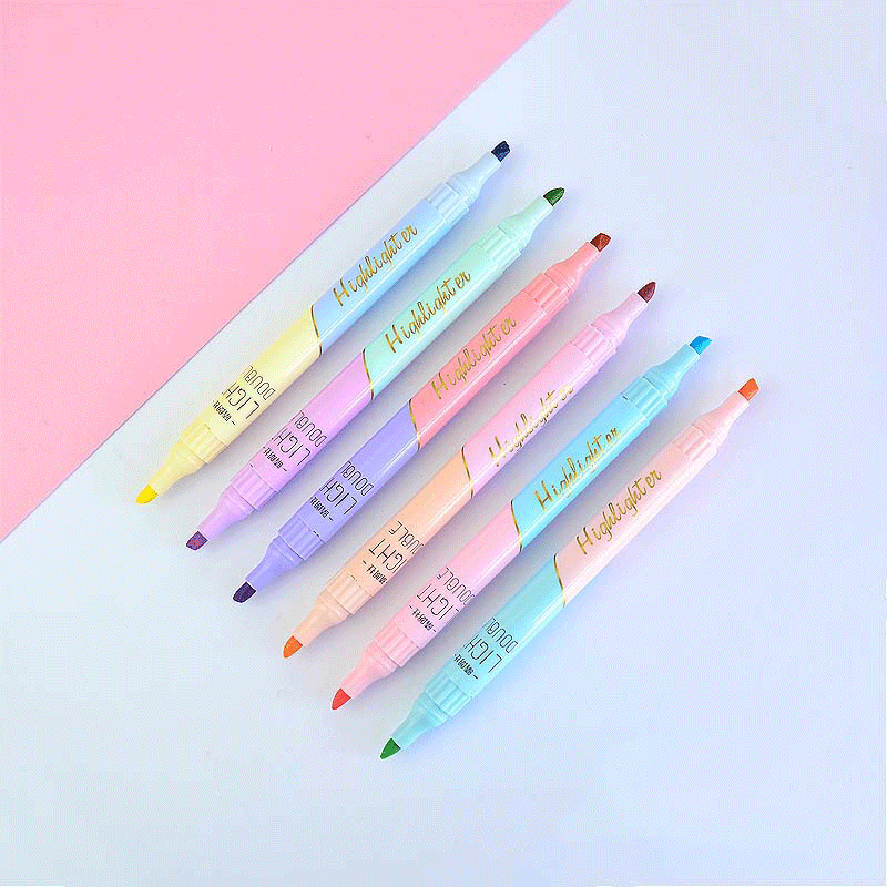 Stylos surligneurs à Double po - Pastel Highlighter Set Double Ended avis et prix