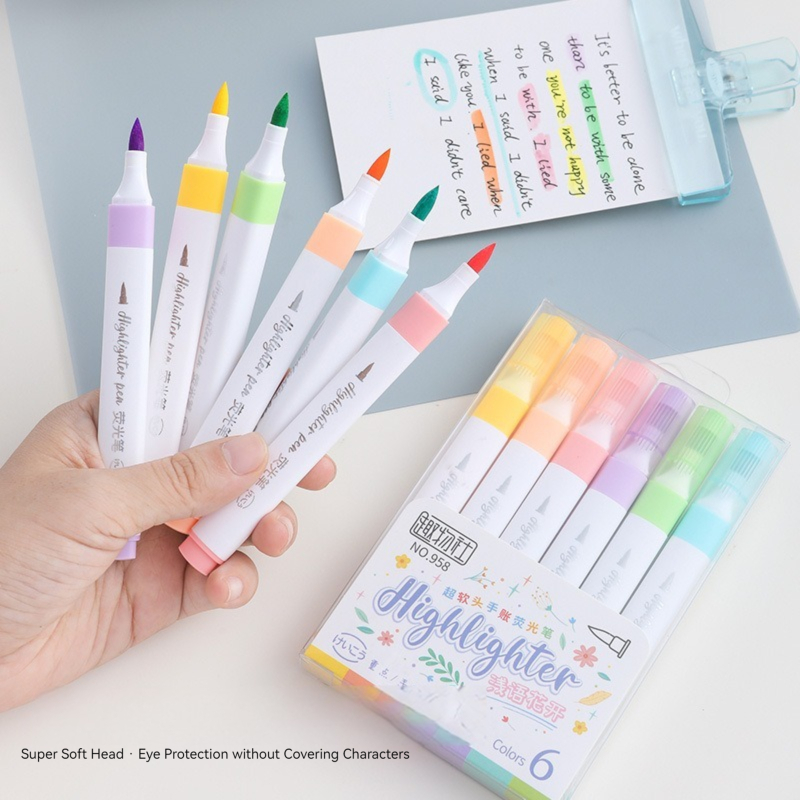 Ensemble de stylos surligneurs - Pastel Highlighter Set Double Ended avis et prix