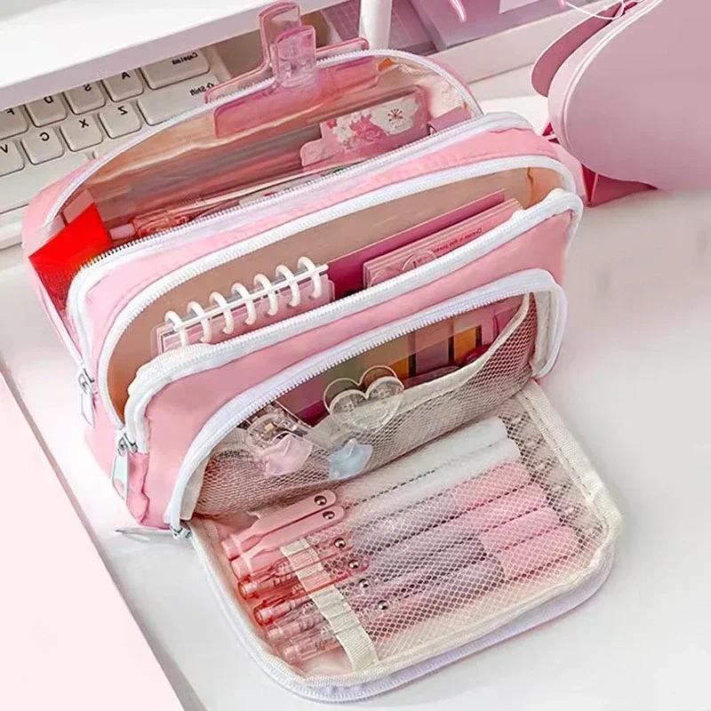Trousse à crayons et étui scol - Aesthetic Large Pencil Case Pouch avis et prix