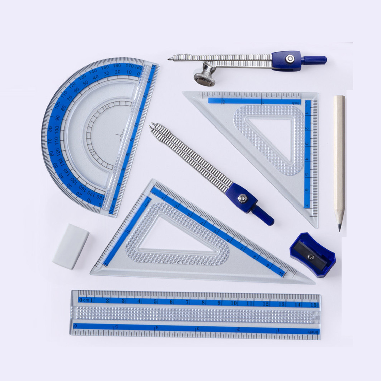 Lot de 10 instruments de géomé - Math Geometry Set With Compass avis et prix