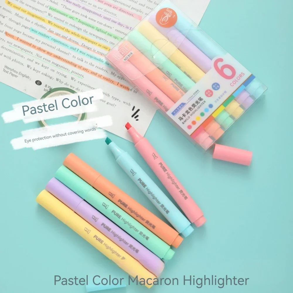 Stylos surligneurs Pastel 6 pi - Pastel Highlighter Set Double Ended avis et prix