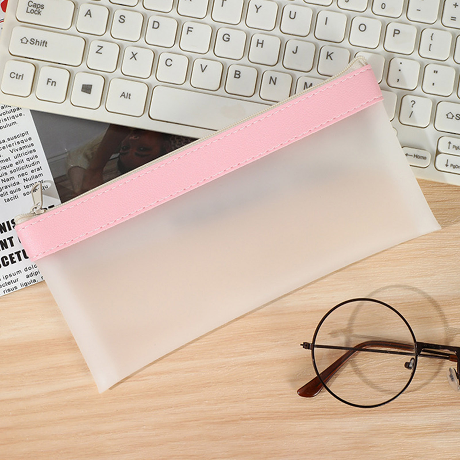 Trousse à Crayons Transparente - Aesthetic Large Pencil Case Pouch avis et prix