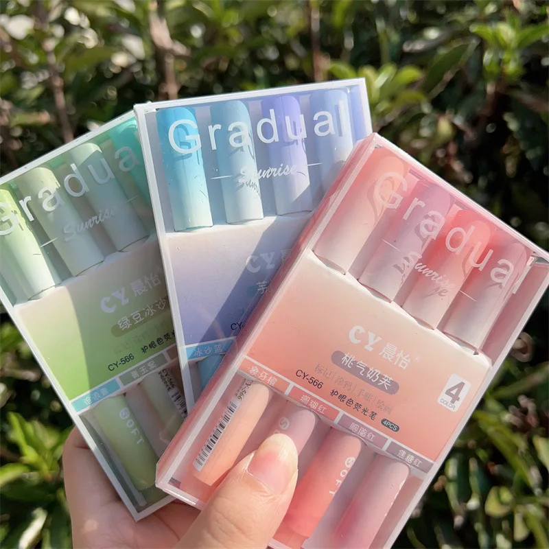 2025 Lot de 4 surligneurs dégr - Pastel Highlighter Set Double Ended avis et prix