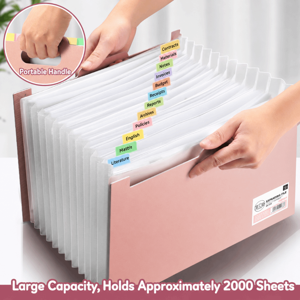 Porte-documents extensible à 1 - Expandable Accordion File Folder 13 Pockets avis et prix