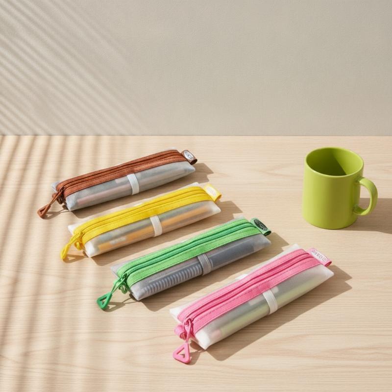 Pochette à crayons en maille t - Clear Mesh Pencil Pouch For Exam avis et prix