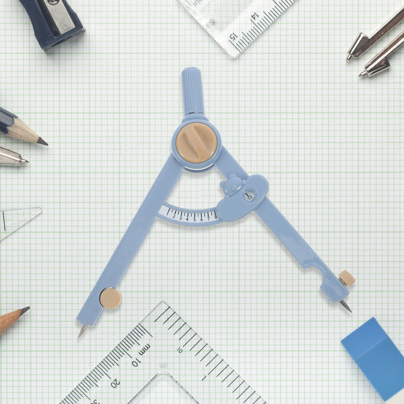 1 ensemble de compas et de règ - Math Geometry Set With Compass avis et prix